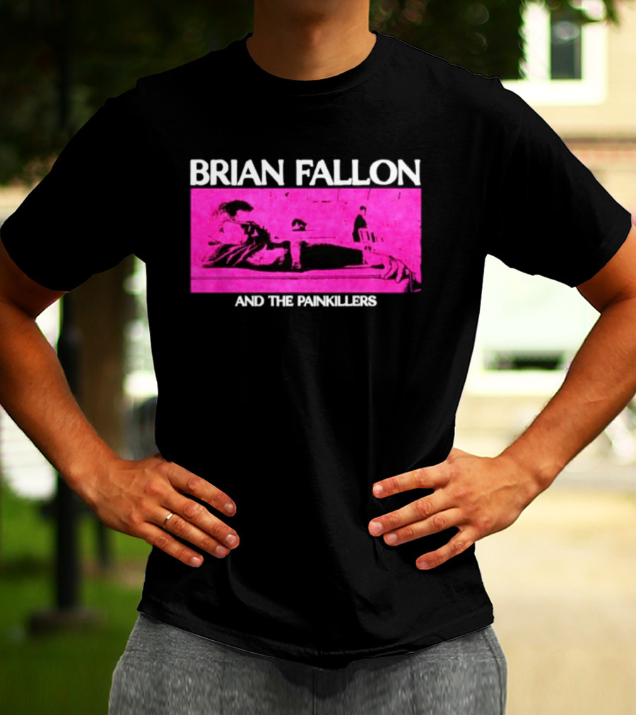 Brian Fallon And The Painkillers Pink Concert Art Gaslight Anthem T-Shirt