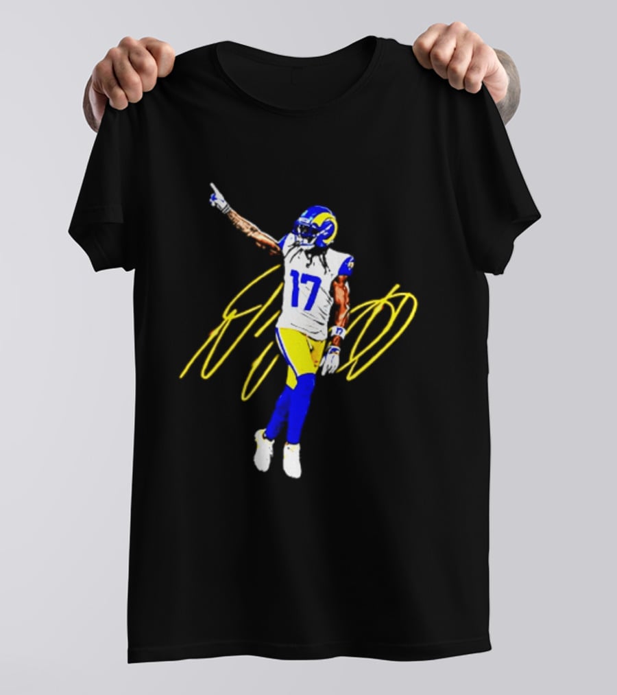 Davante Adams Number 17 Los Angeles Rams NFL Player T-Shirt
