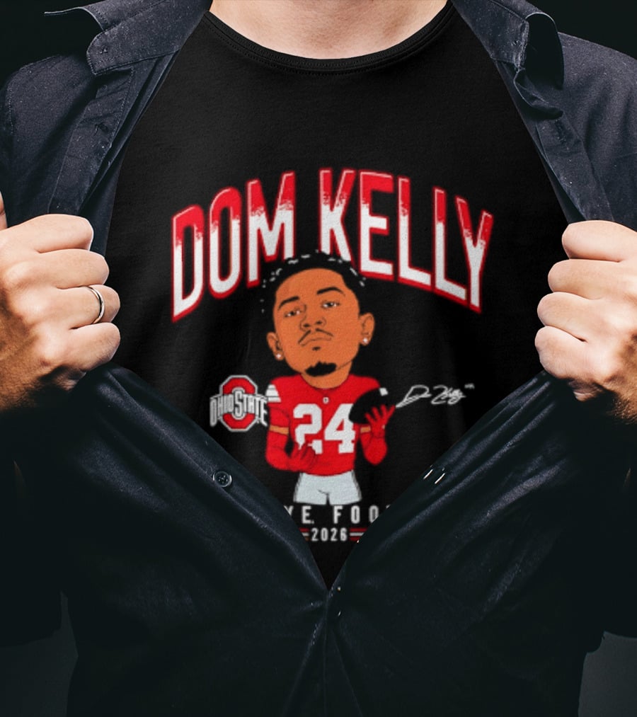 Dom Kelly Ohio State Buckeye Football Caricature 2026 T-Shirt