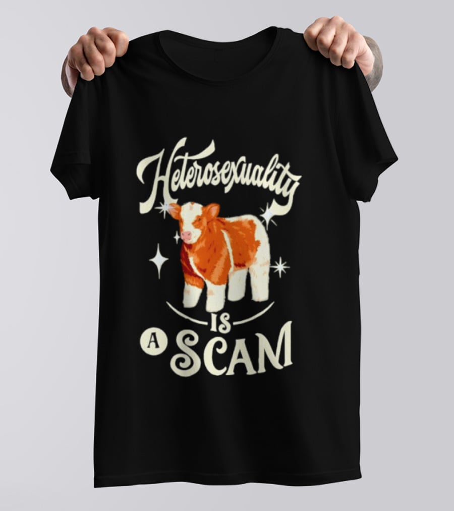 Heterosexuality Is A Scam Cow LGBTQ T-Shirt