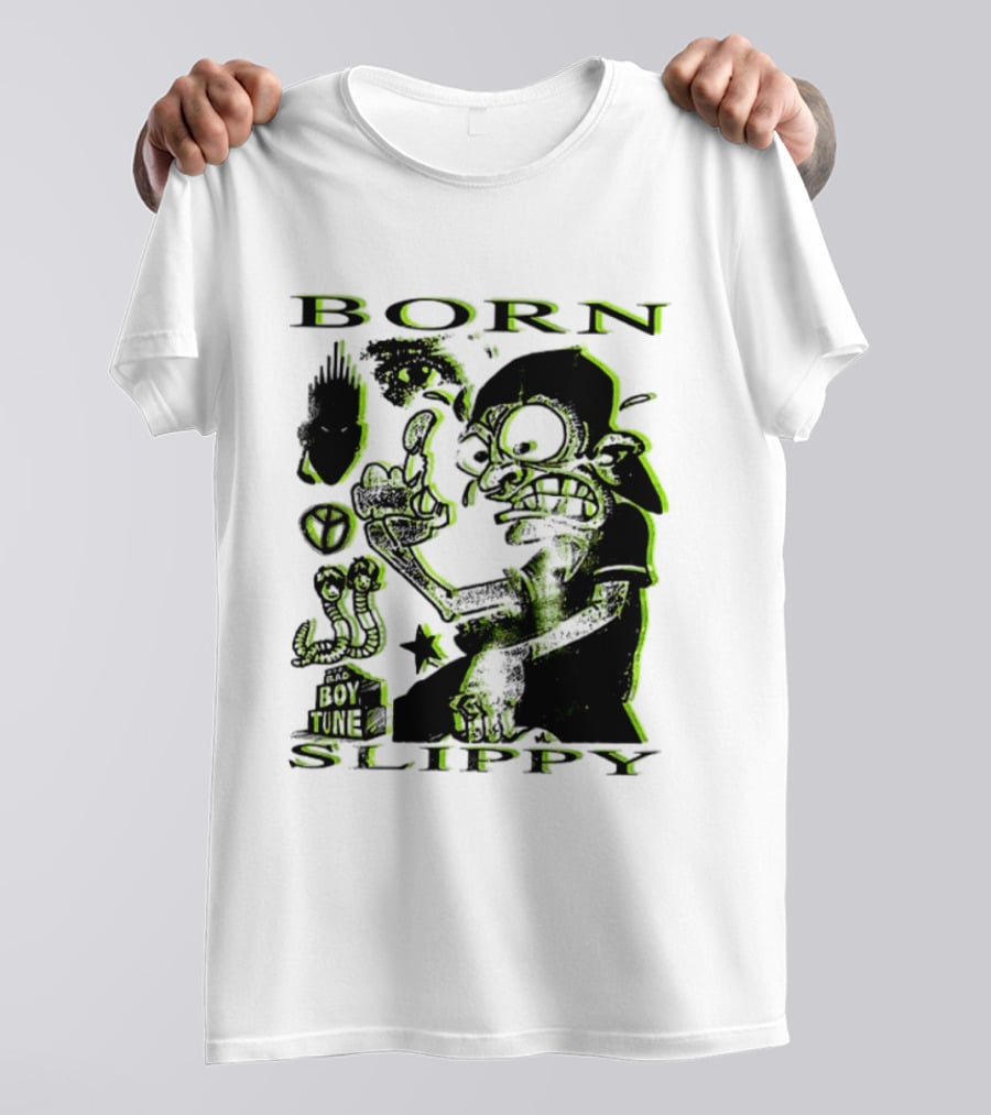 Born Slippy Bad Boy Tune Get Wet Like An Angel Two Sided T-Shirt