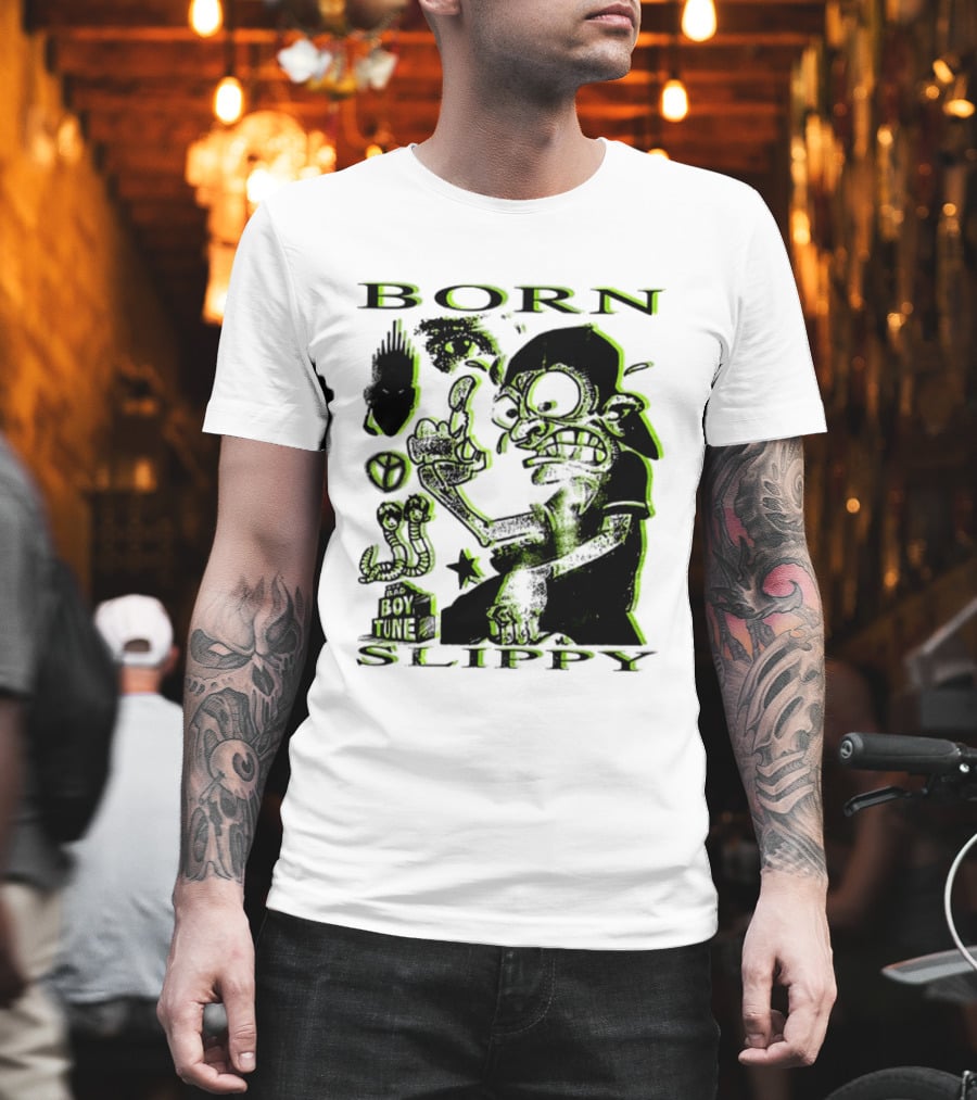 Born Slippy Bad Boy Tune Get Wet Like An Angel Two Sided T-Shirt