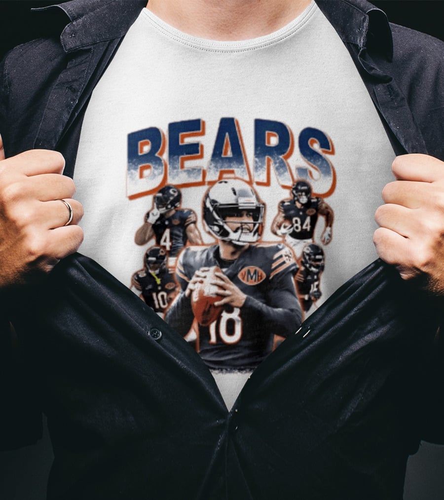 BEARS Chicago 2026 Football Team Collage T-Shirt