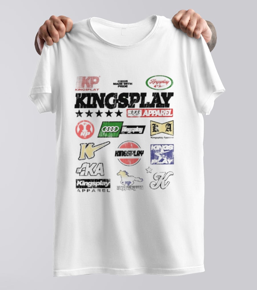 Kingsplay Vintage Style Apparel Collection Logo And Icon Mashup T-Shirt