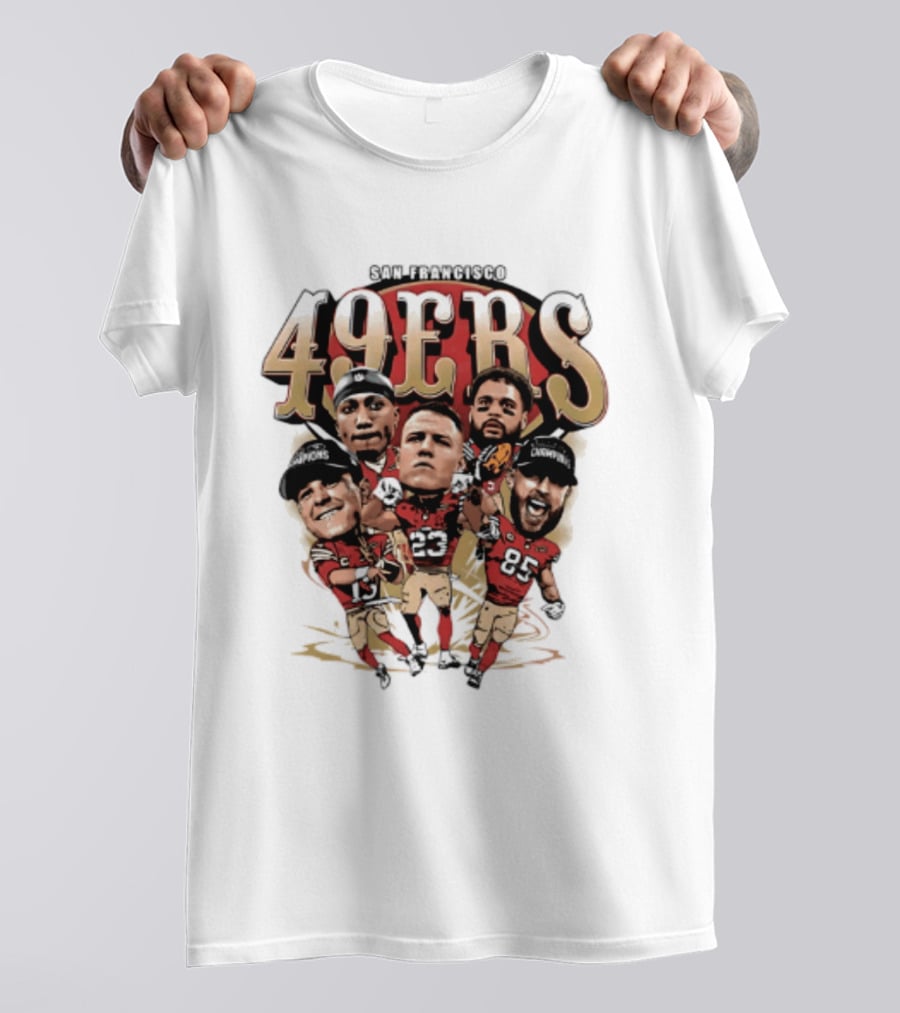 San Francisco 49ers 2026 Big Head Players NFL Football T-Shirt