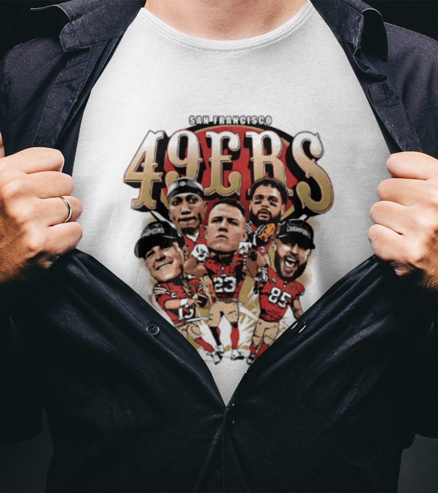 San Francisco 49ers 2026 Big Head Players NFL Football T-Shirt