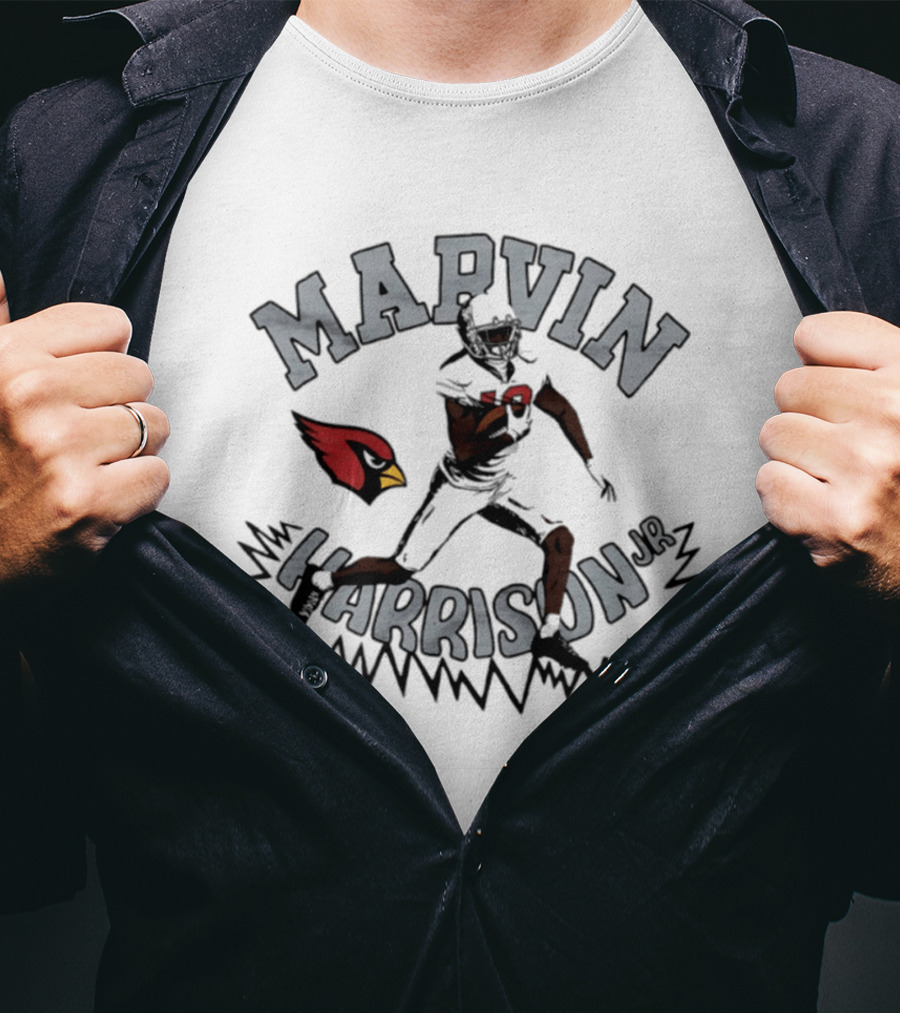 Marvin Harrison Jr. Arizona Cardinals Football Iconic Pose T-Shirt
