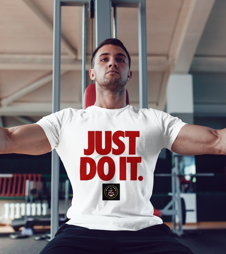 Maryland Charm Just Do It Red Text Black Circle T-Shirt