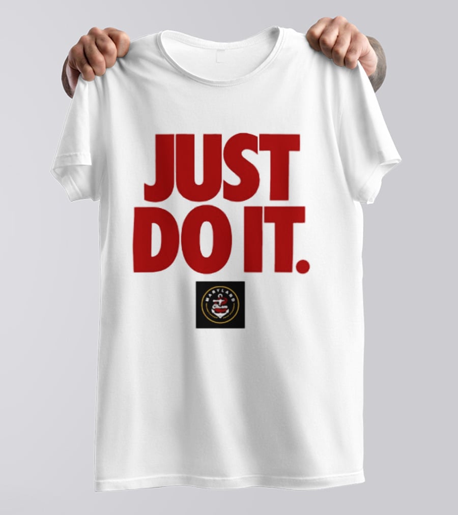 Maryland Charm Just Do It Red Text Black Circle T-Shirt