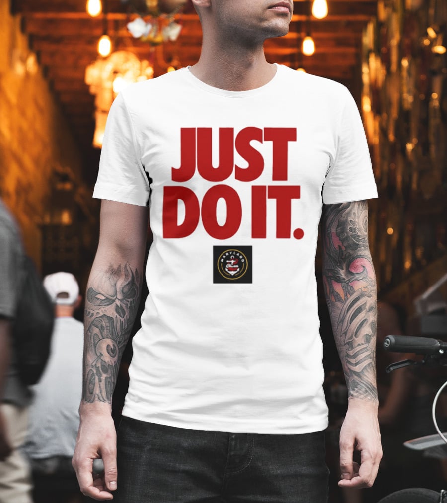 Maryland Charm Just Do It Red Text Black Circle T-Shirt