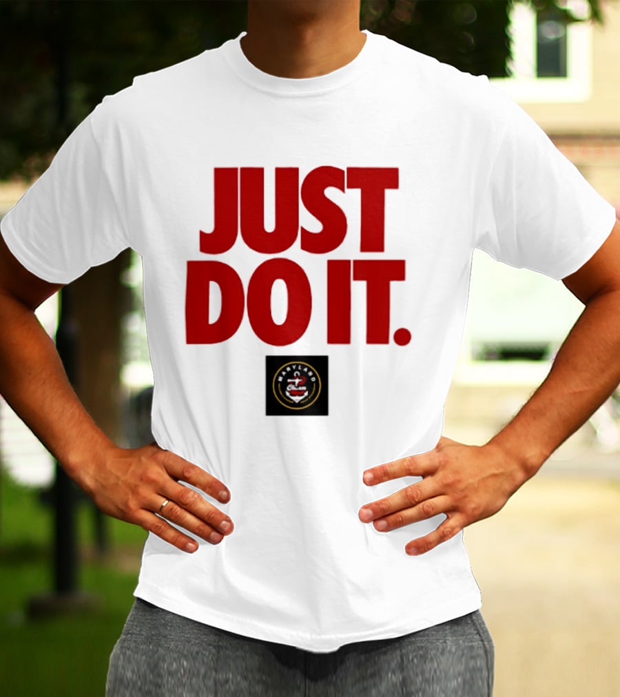 Maryland Charm Just Do It Red Text Black Circle T-Shirt