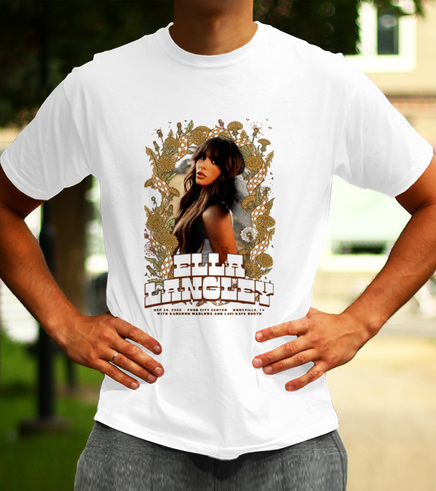 Ella Langley The Dandelion Tour 2026 Knoxville TN September 24 Event At Food City Center T-Shirt