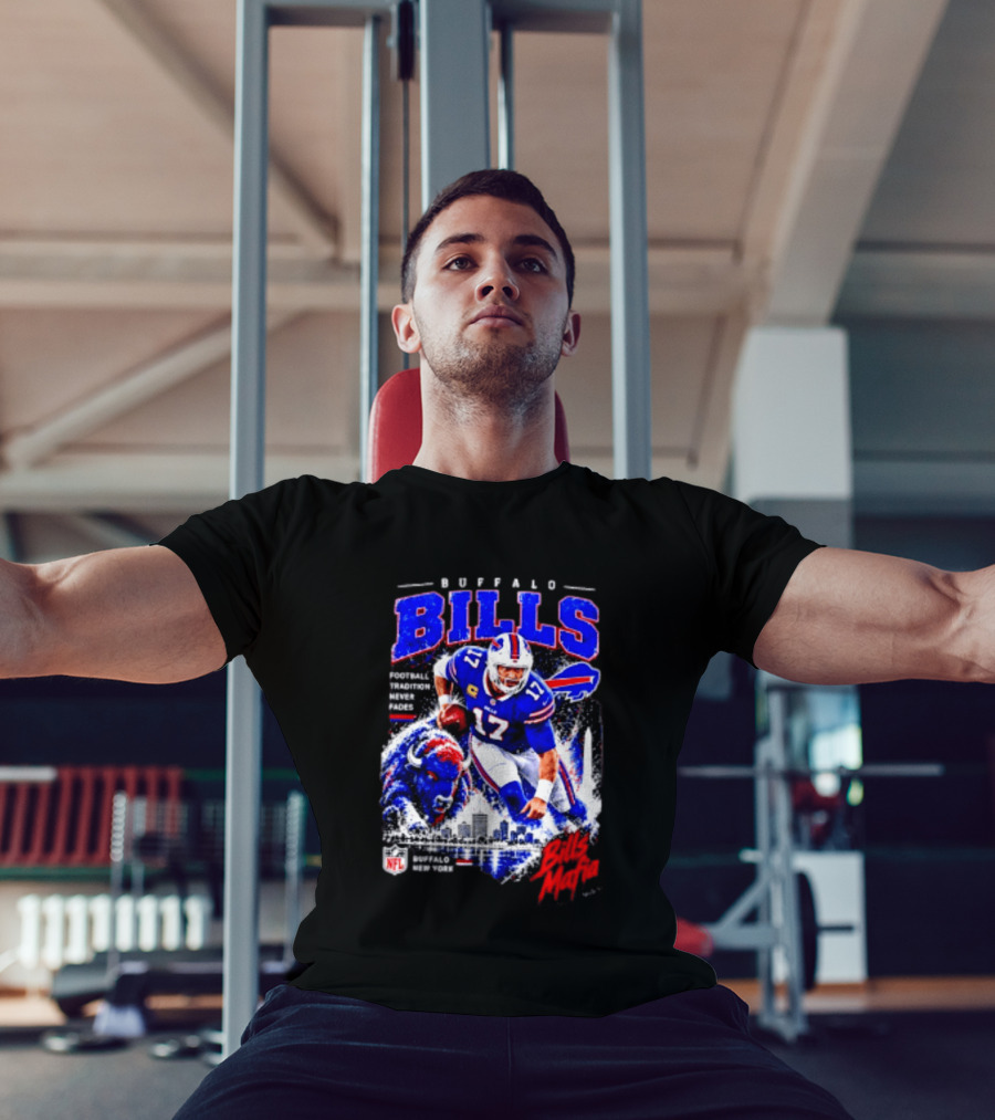 Buffalo Bills Football Tradition Never Fades Bills Mafia NFL Buffalo New York Team Skyline T-Shirt