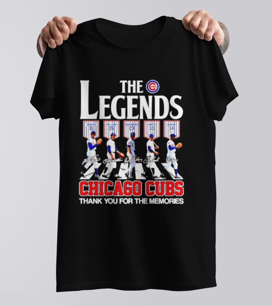 Chicago Cubs The Legends 31 23 10 14 Thank You For The Memories T-Shirt