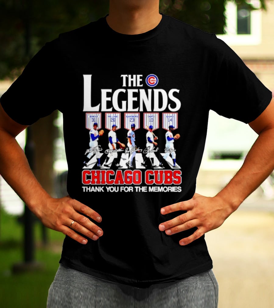 Chicago Cubs The Legends 31 23 10 14 Thank You For The Memories T-Shirt