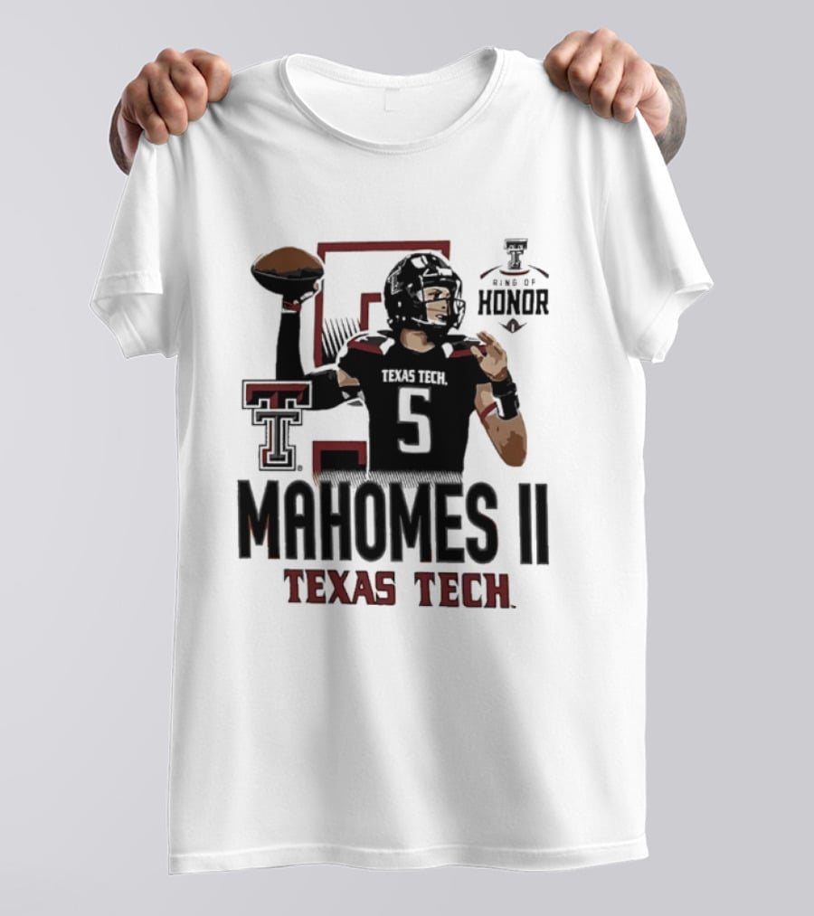 Mahomes II Texas Tech Red Raiders Ring Of Honor Player T-Shirt