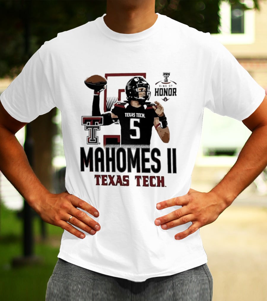 Mahomes II Texas Tech Red Raiders Ring Of Honor Player T-Shirt