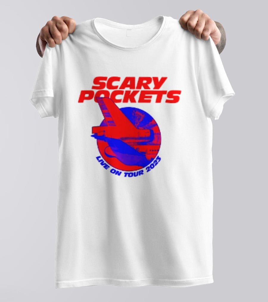 Scary Pockets Live On Tour 2023 Bold Red Airplane T-Shirt