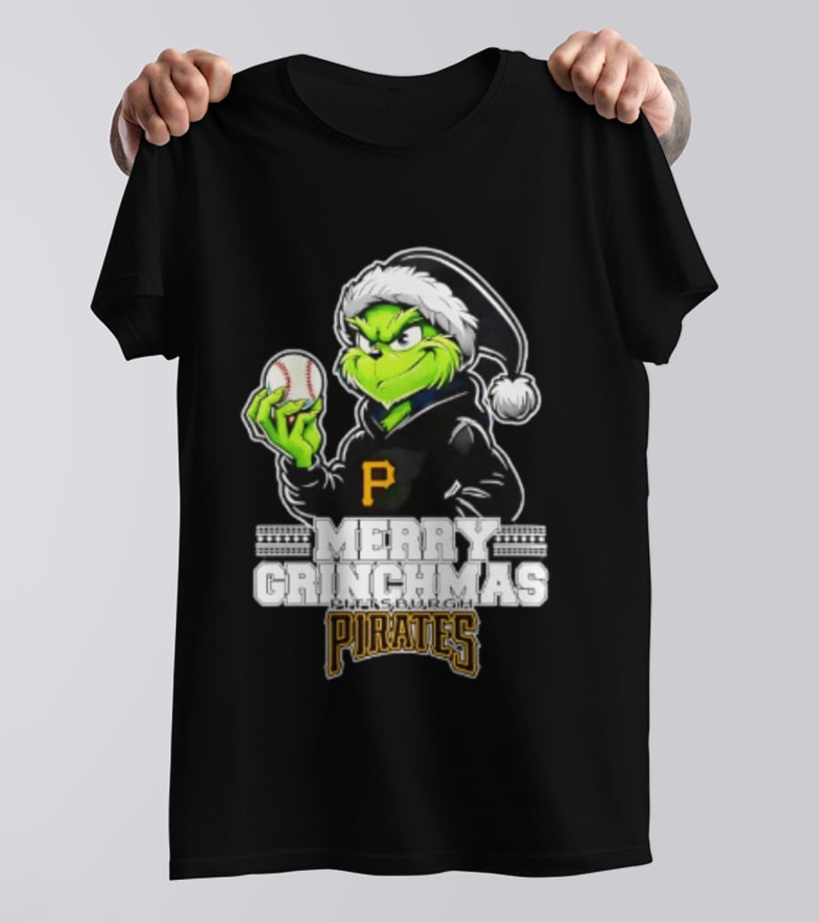 Merry Grinchmas Pittsburgh Pirates Baseball Christmas 2026 T-Shirt