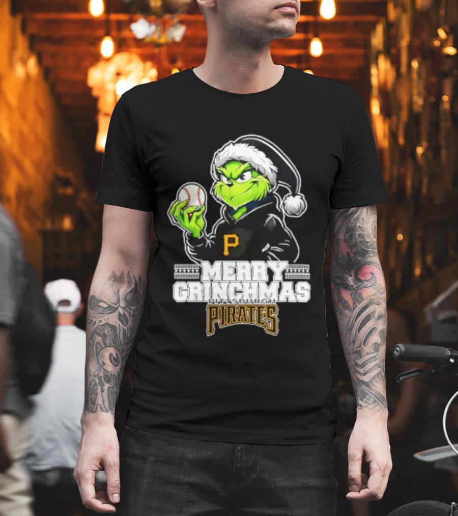 Merry Grinchmas Pittsburgh Pirates Baseball Christmas 2026 T-Shirt