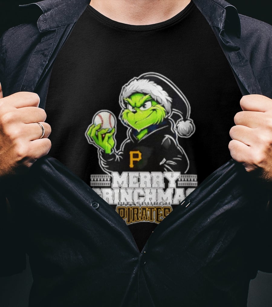 Merry Grinchmas Pittsburgh Pirates Baseball Christmas 2026 T-Shirt