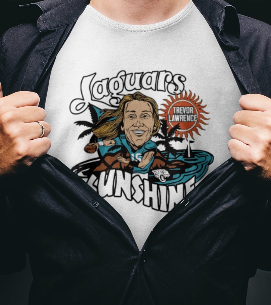 Jacksonville Jaguars Sunshine Caricature Trevor Lawrence T-Shirt