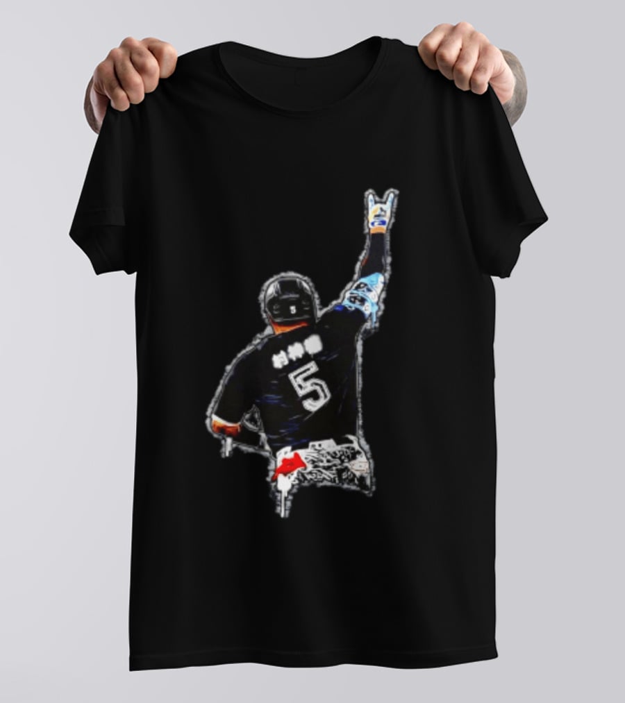 Munetaka Murakami Tokyo Yakult Swallows Jersey Number 5 Baseball Player Celebration T-Shirt