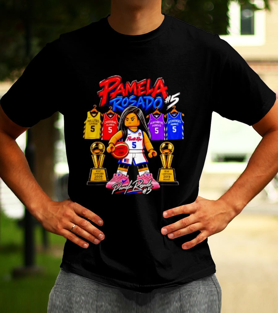 Pamela Rosado #5 Puerto Rico Champion Legacy Basketball Jerseys And Trophies T-Shirt