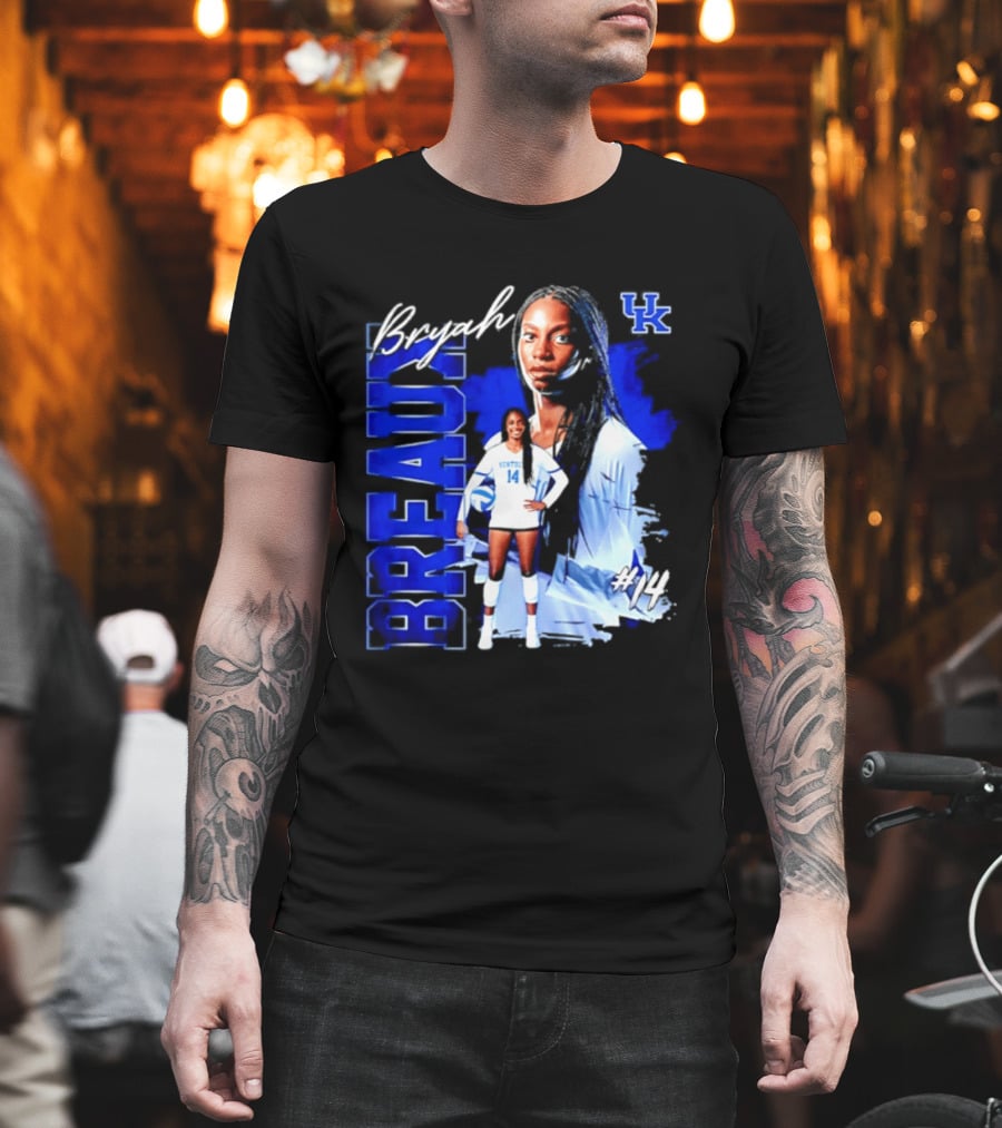 Bryah Breaux 14 Kentucky Wildcats Volleyball UK T-Shirt