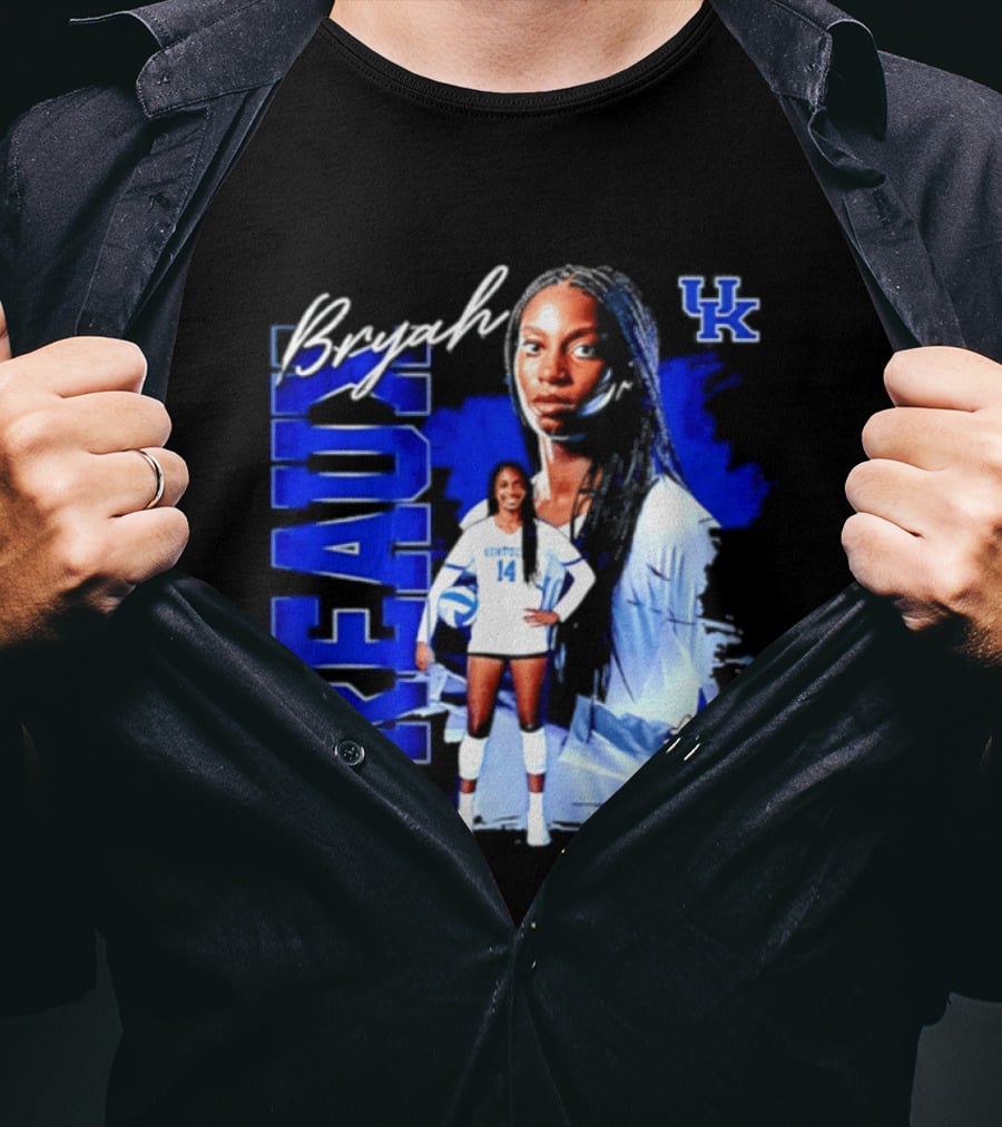 Bryah Breaux 14 Kentucky Wildcats Volleyball UK T-Shirt