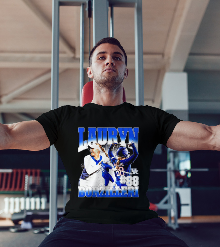 Kentucky Wildcats Lauryn Borzilleri 88 NCAA Softball Player T-Shirt