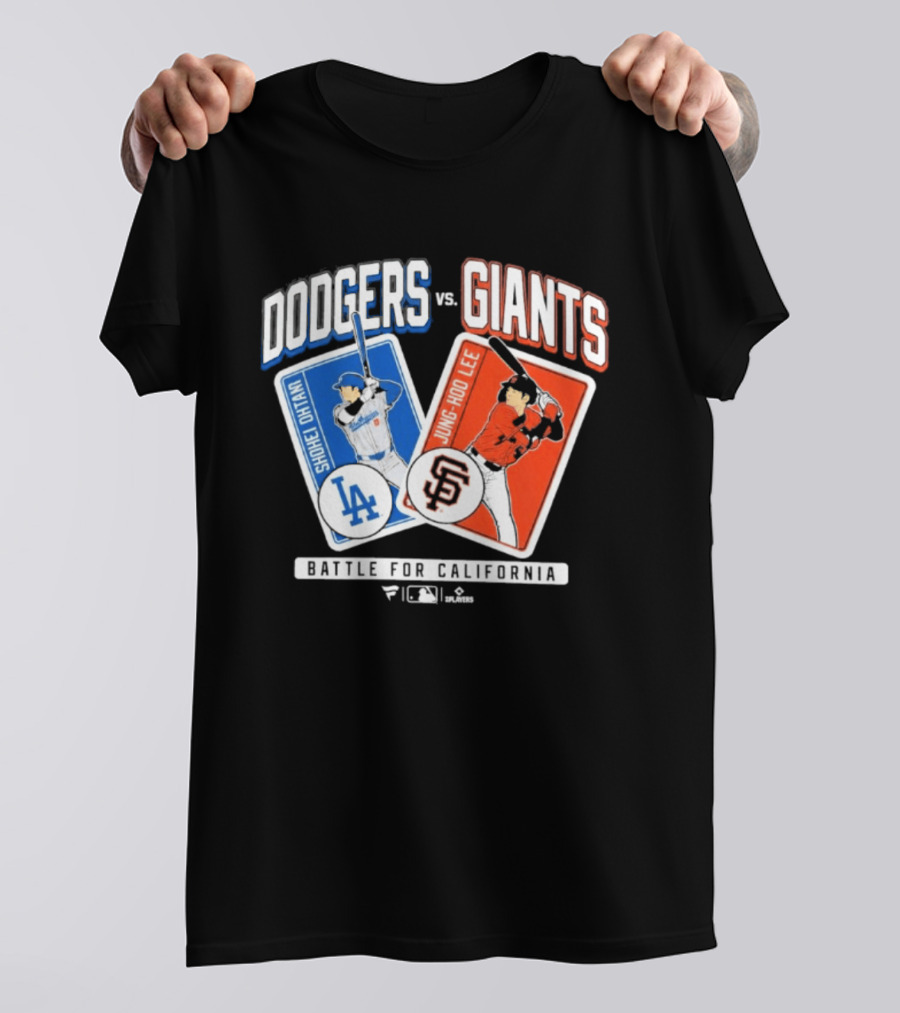 Los Angeles Dodgers Shohei Ohtani Vs San Francisco Giants Jung Hoo Lee Battle For California 2026 T-Shirt