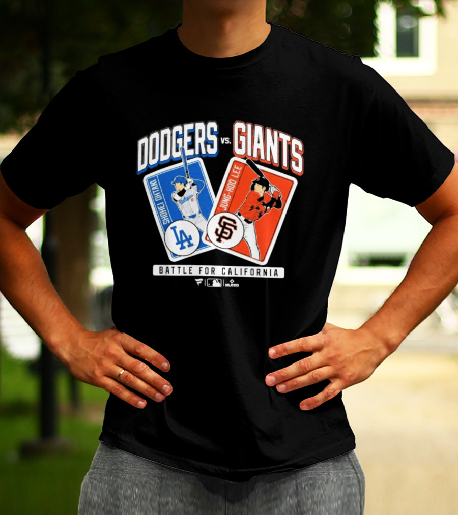 Los Angeles Dodgers Shohei Ohtani Vs San Francisco Giants Jung Hoo Lee Battle For California 2026 T-Shirt