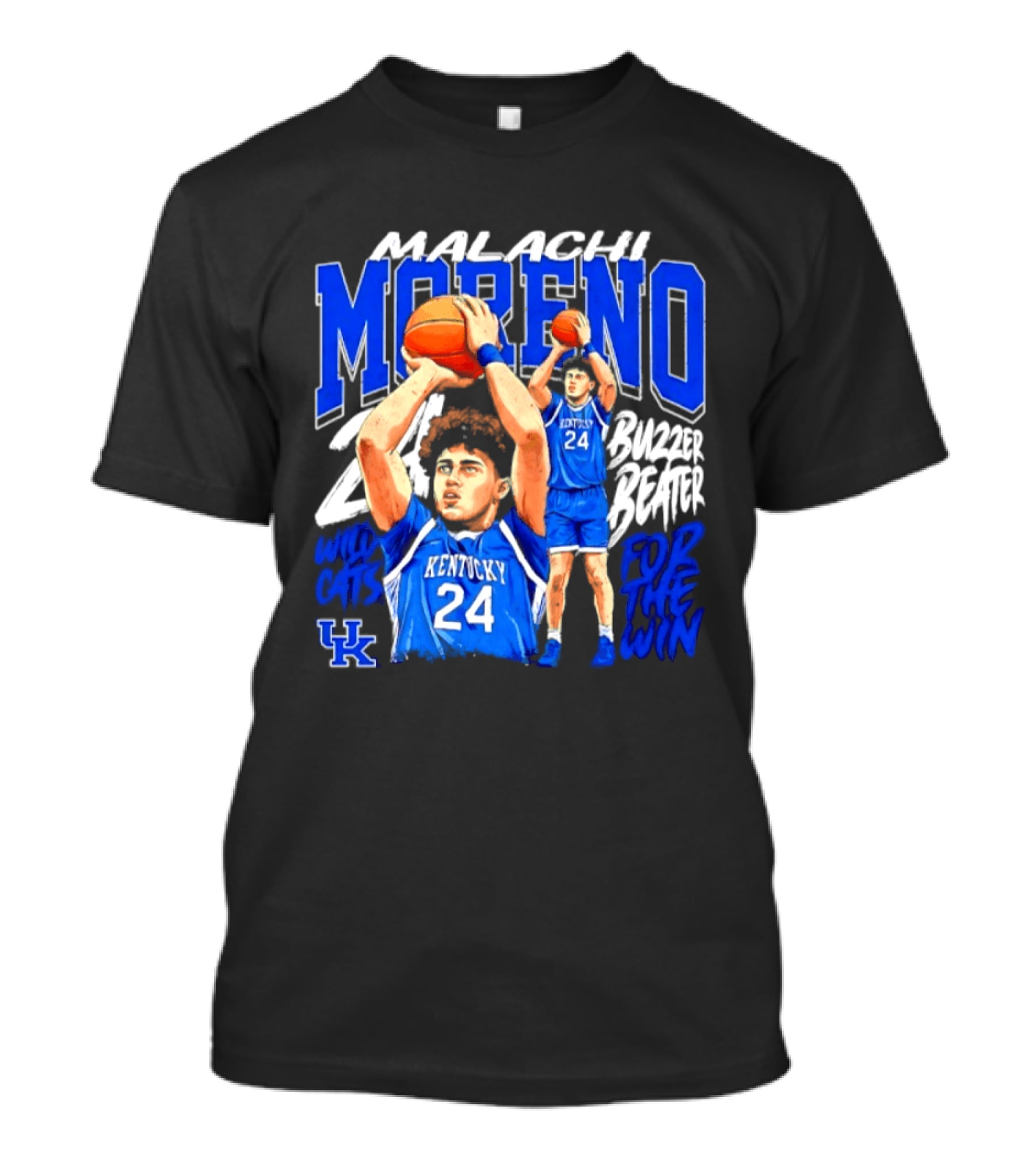Malachi Moreno Kentucky Wildcats 24 Buzzer Beater For The Win T-Shirt