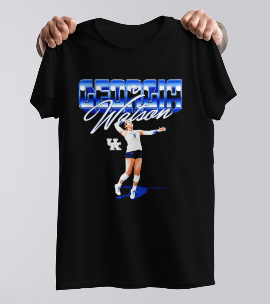 Georgia Watson 9 Kentucky Wildcats NCAA Women's Volleyball Player T-Shirt