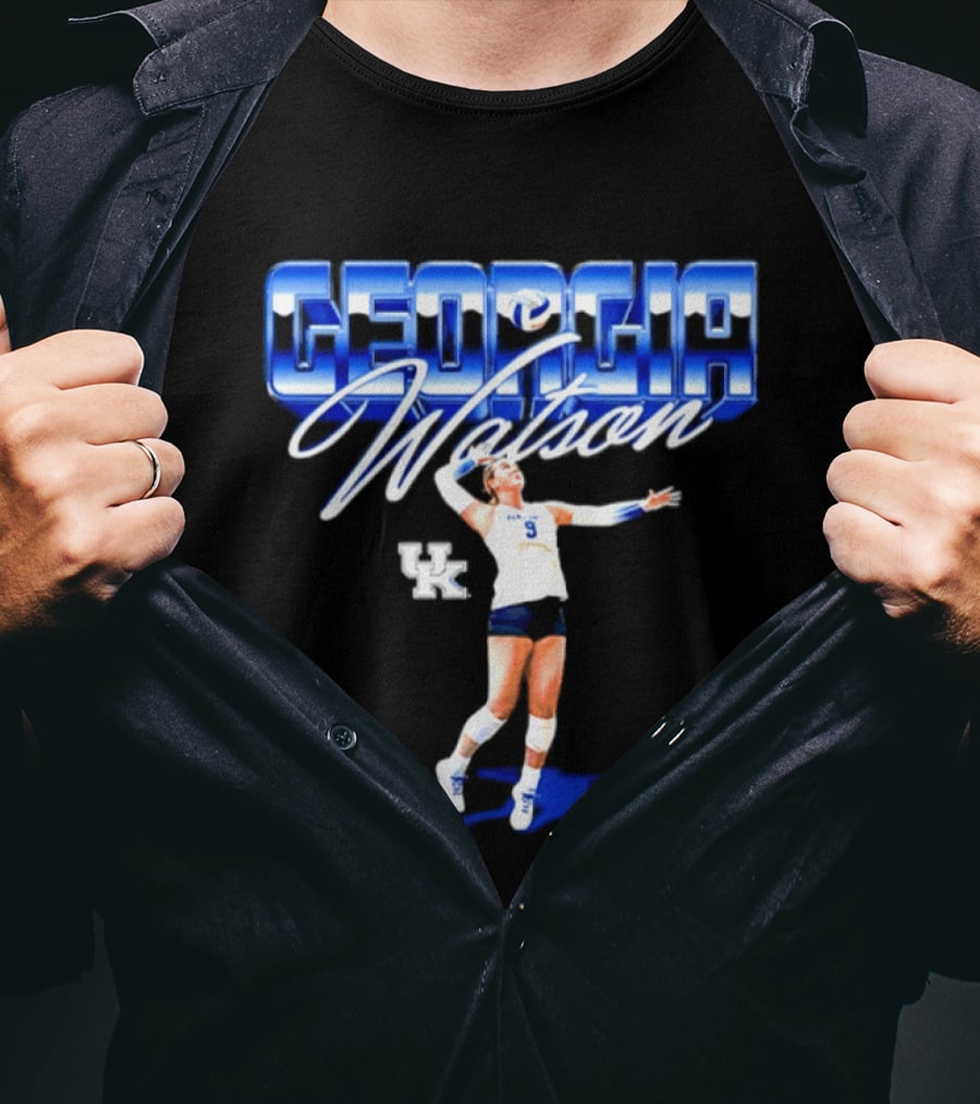 Georgia Watson 9 Kentucky Wildcats NCAA Women's Volleyball Player T-Shirt