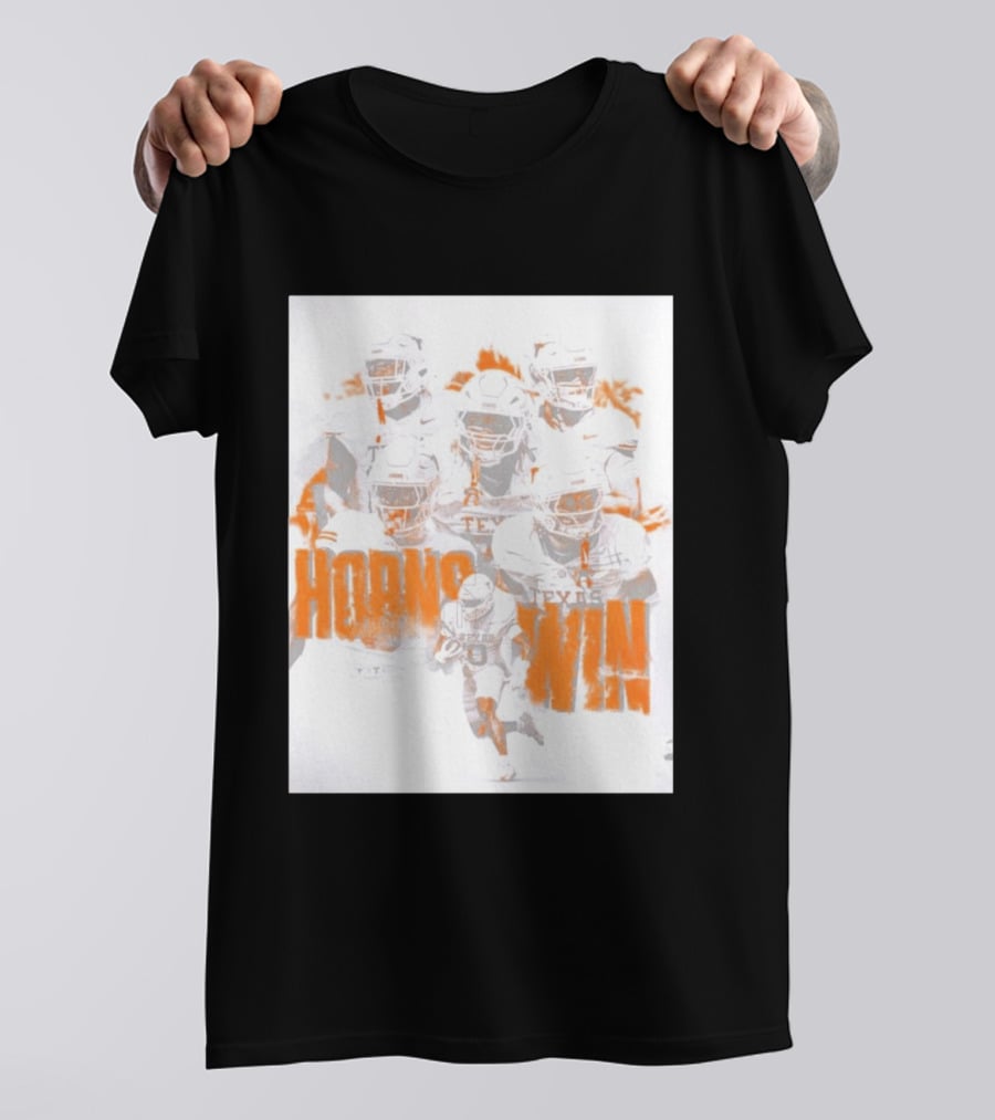 Texas Football Horns Win Burnt Orange 2026 T-Shirt