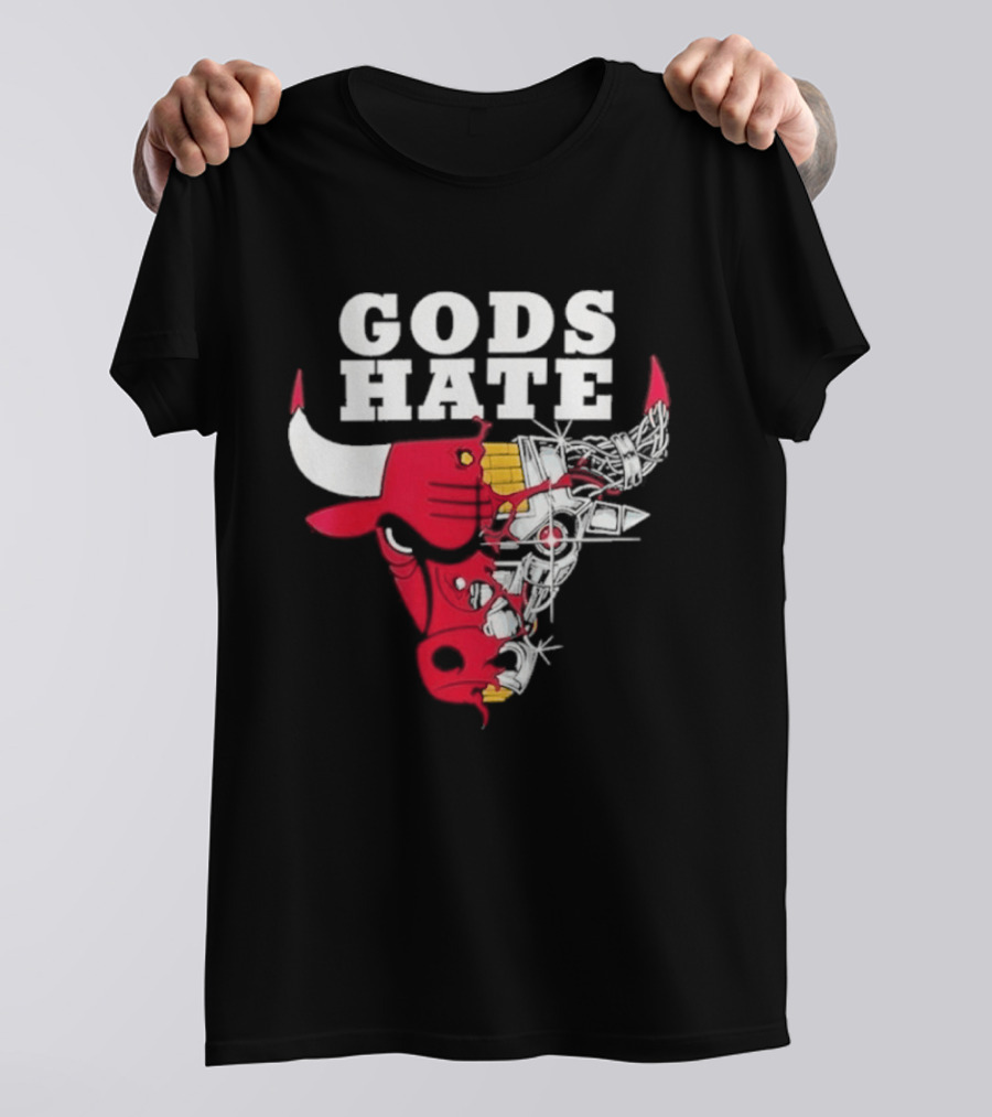 Gods Hate Bulls Collaboration Red Bull Skull T-Shirt