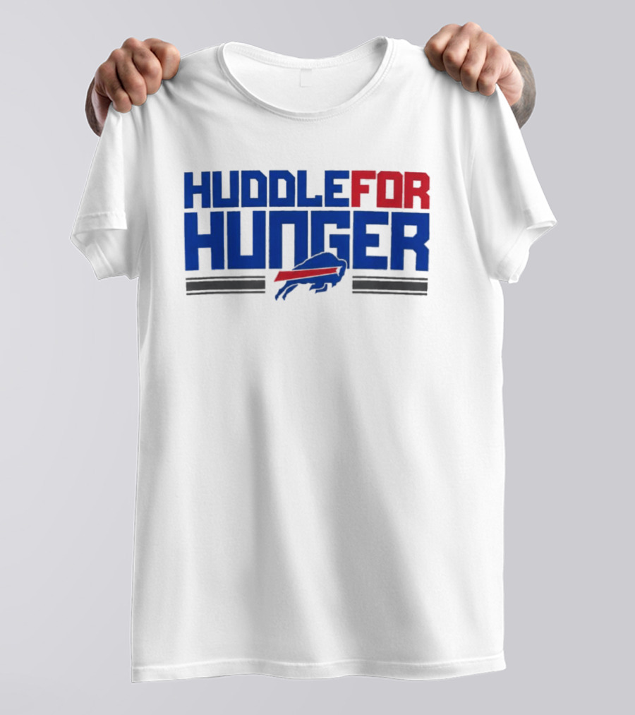 Buffalo Bills Huddle For Hunger Initiative With Joe Brady T-Shirt