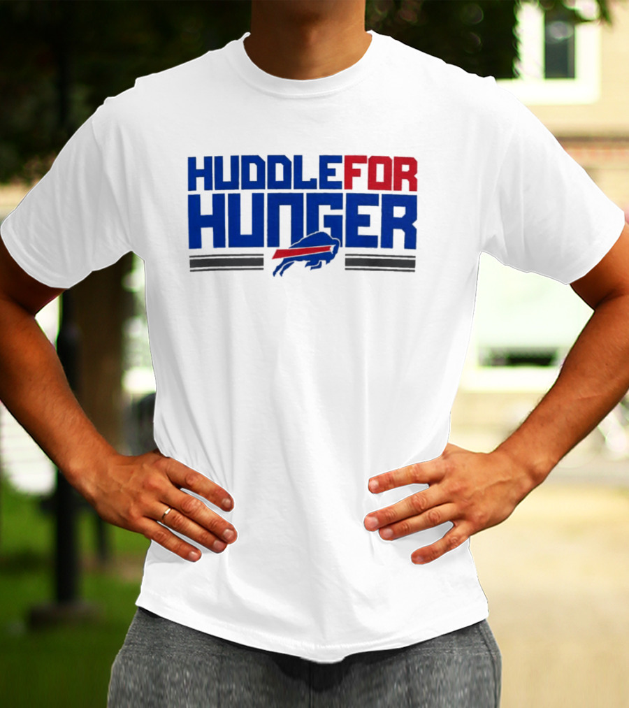 Buffalo Bills Huddle For Hunger Initiative With Joe Brady T-Shirt