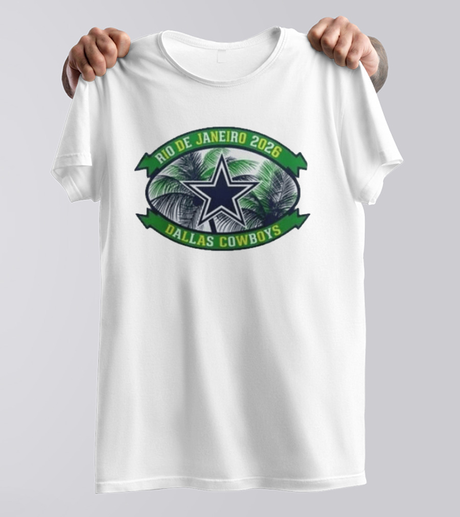 Rio De Janeiro 2026 Dallas Cowboys Palm Trees Star T-Shirt