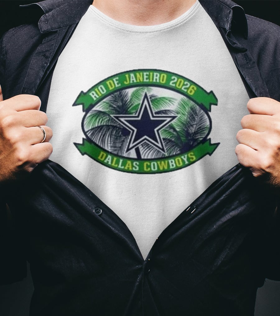 Rio De Janeiro 2026 Dallas Cowboys Palm Trees Star T-Shirt