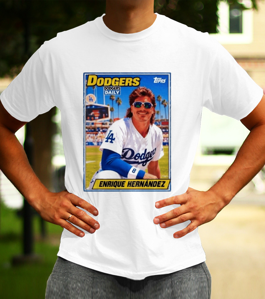 Dodgers Daily Enrique Hernandez Topps LA Baseball T-Shirt