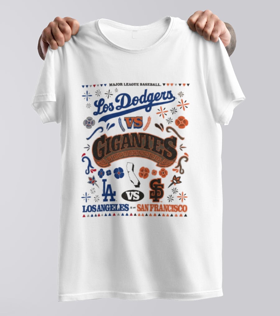 Major League Baseball Los Dodgers VS Gigantes Los Angeles San Francisco Matchup T-Shirt