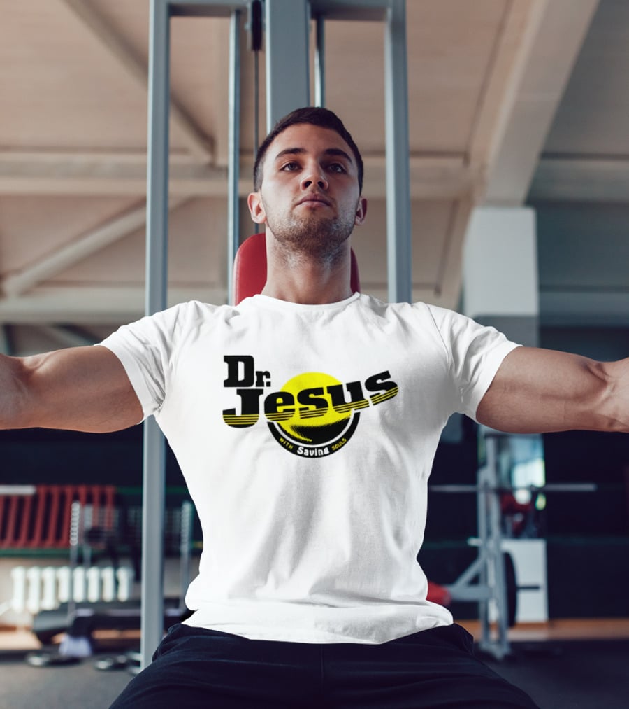 Dr Jesus With Saving Souls Yellow Circle T-Shirt