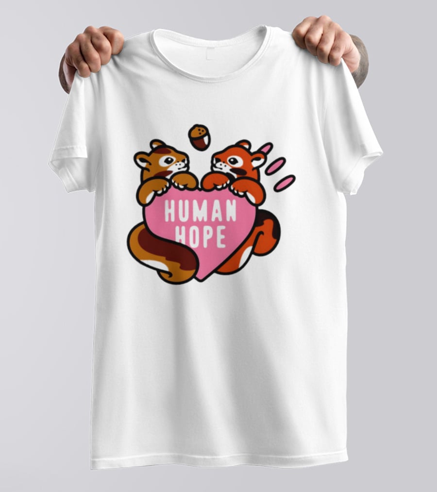 Human Hope Squirrels With Acorn Heart T-Shirt