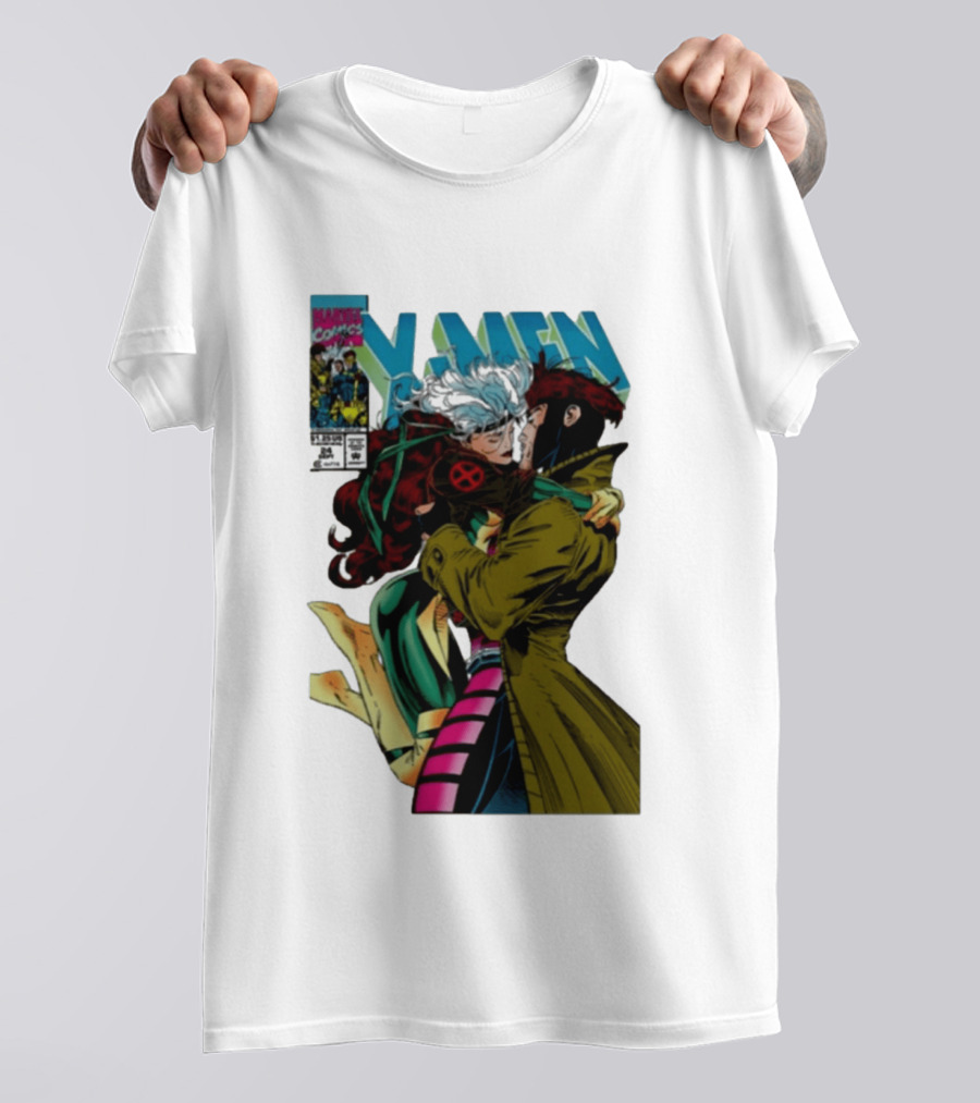 Marvel Comics X Men Gambit And Rogue Kiss Cover Comfort Colors Adult T-Shirt