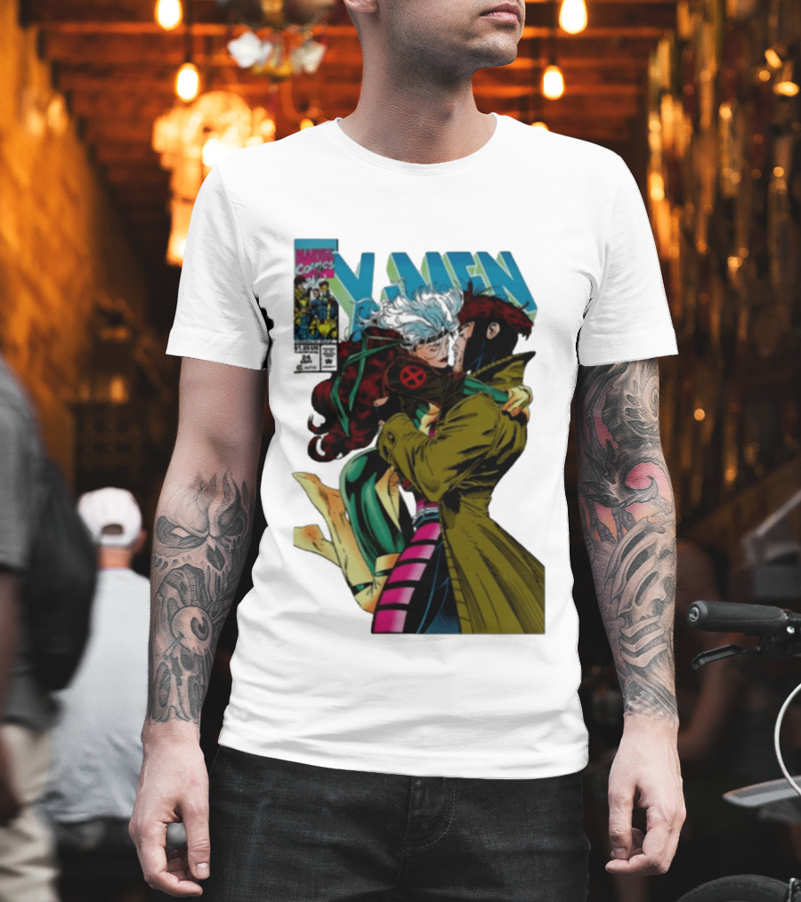 Marvel Comics X Men Gambit And Rogue Kiss Cover Comfort Colors Adult T-Shirt