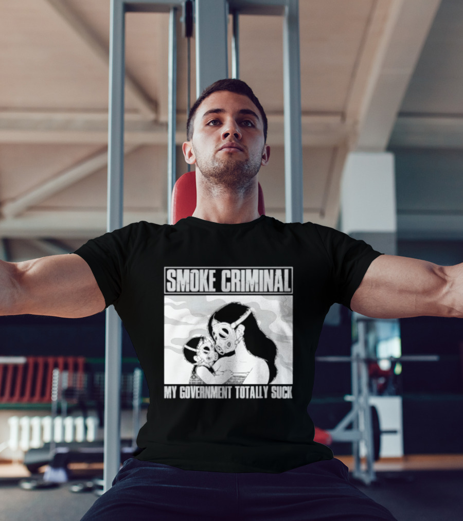 Smoke Criminal My Government Totally Suck Masked Couple Camouflage T-Shirt