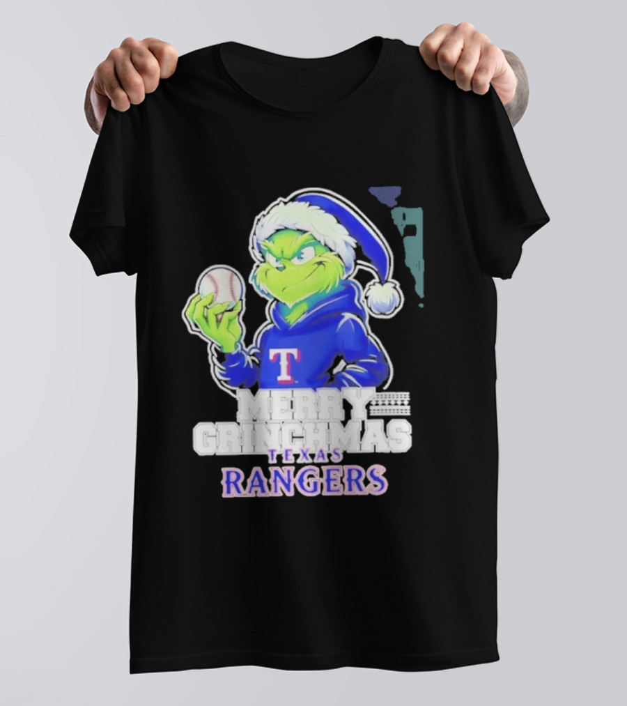 Grinch Merry Grinchmas Texas Rangers Baseball Holiday 2026 T-Shirt